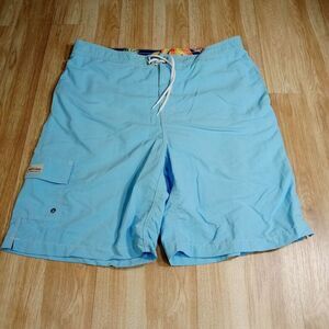 Polo‎ Ralph Lauren Swim Trunks Mens Large Light Blue Nylon Shell Polyester Lined